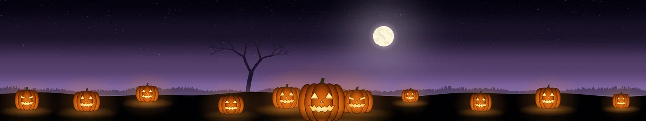 Dark Purple Jack O Lantern Pumpkins triple monitor wallpaper, 7680 × 1440