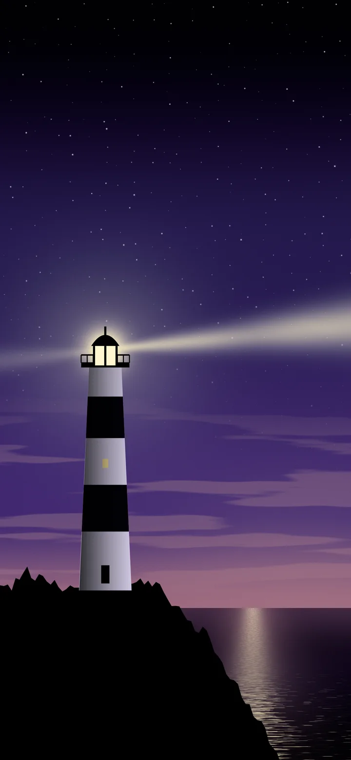Dark Purple Lighthouse wallpaper for iPhone and Android