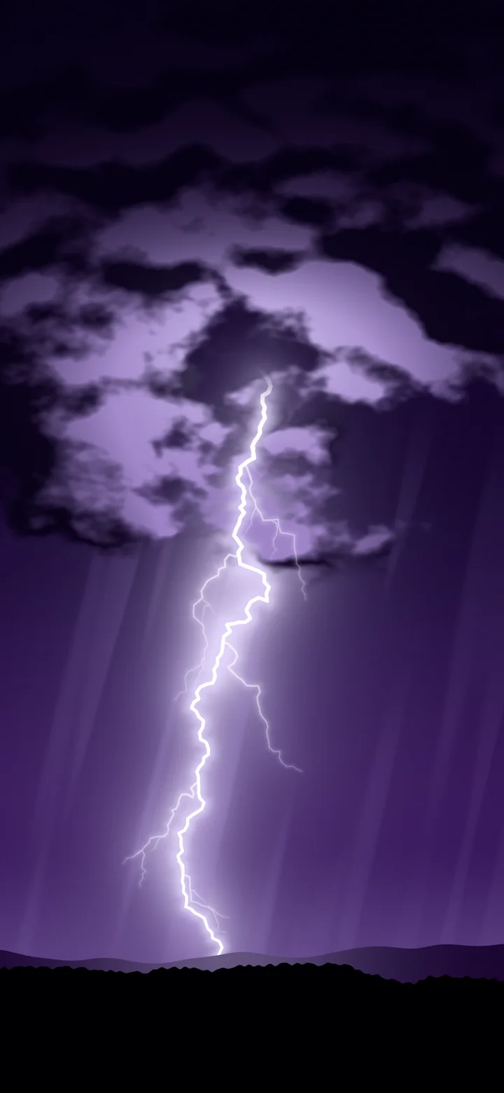 Dark Purple Lightning Storm wallpaper for iPhone and Android