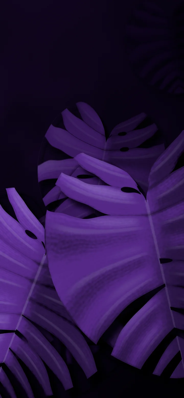 Dark Purple Monstera Leaves wallpaper for iPhone and Android