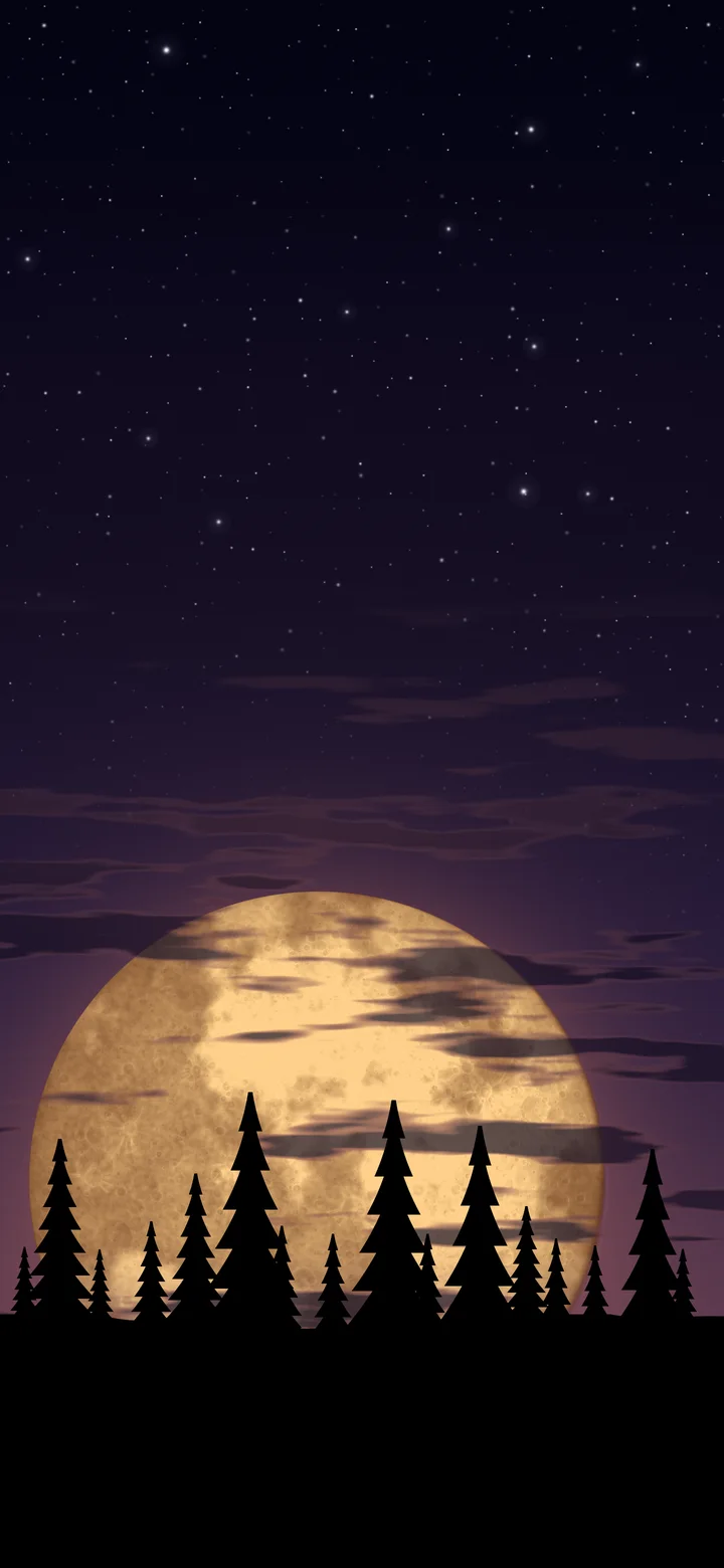 Dark Purple Moonrise wallpaper for iPhone and Android