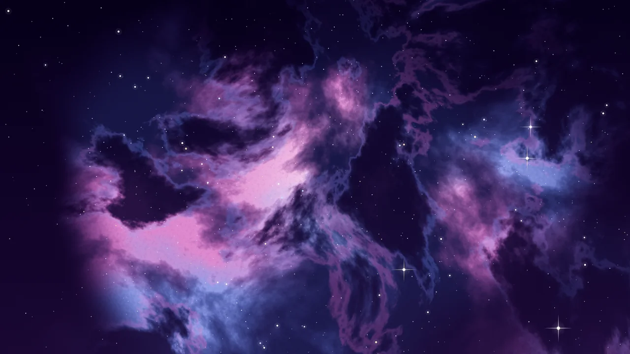 Dark Purple Nebula desktop wallpaper in 4K