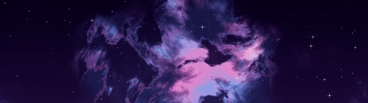 Dark Purple Nebula dual monitor wallpaper, 7680 × 2160
