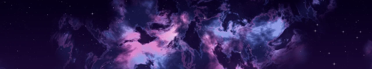 Dark Purple Nebula triple monitor wallpaper, 7680 × 1440