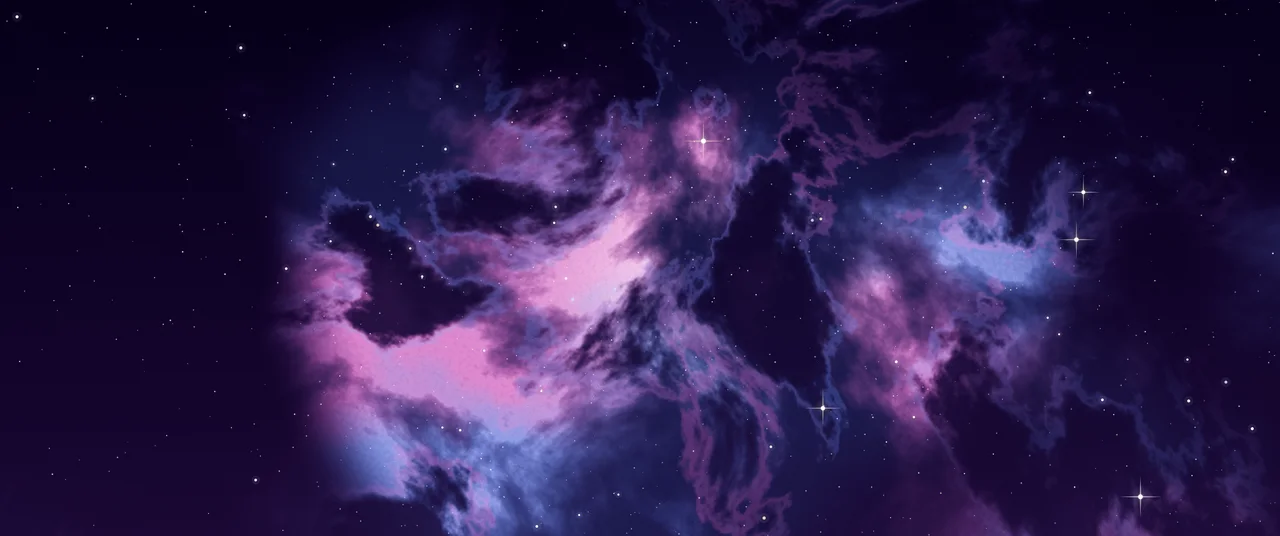 Dark Purple Nebula ultrawide wallpaper, 3440 × 1440