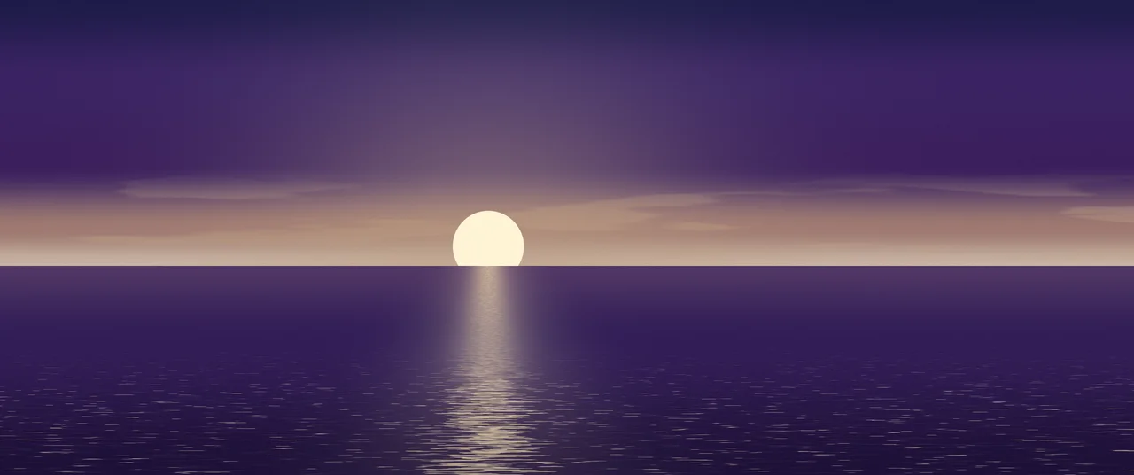 Dark Purple Ocean Sunset ultrawide wallpaper, 3440 × 1440
