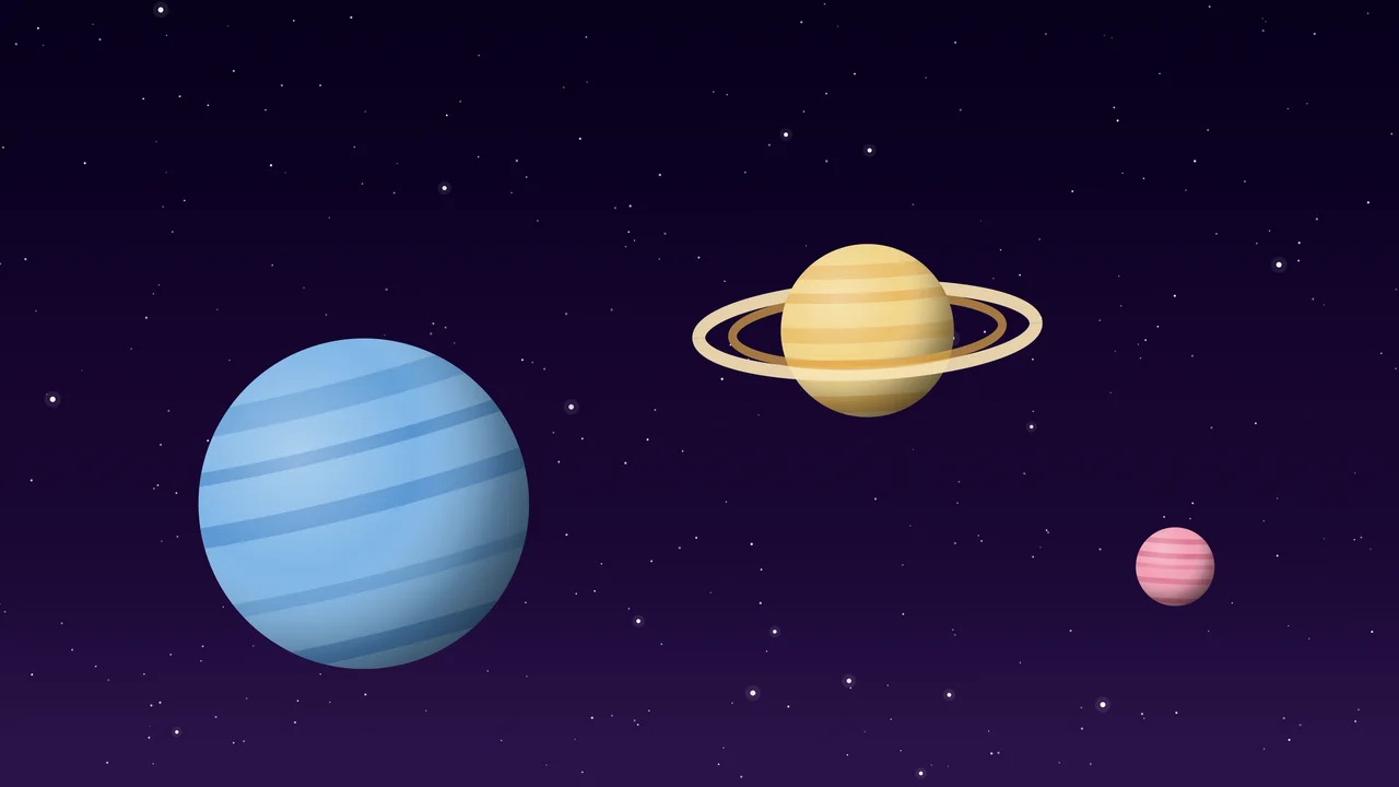 Dark Purple Planets desktop wallpaper in 4K