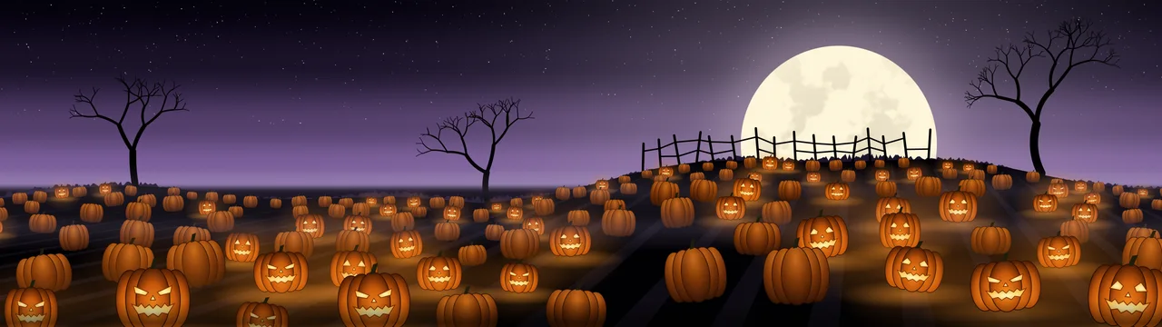Dark Purple Pumpkin Patch dual monitor wallpaper, 7680 × 2160
