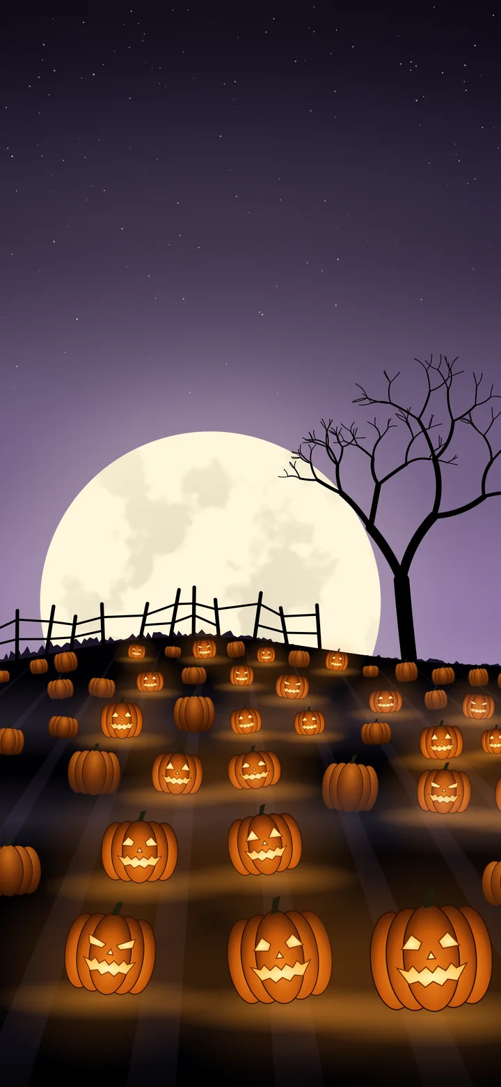 Dark Purple Pumpkin Patch wallpaper for iPhone and Android