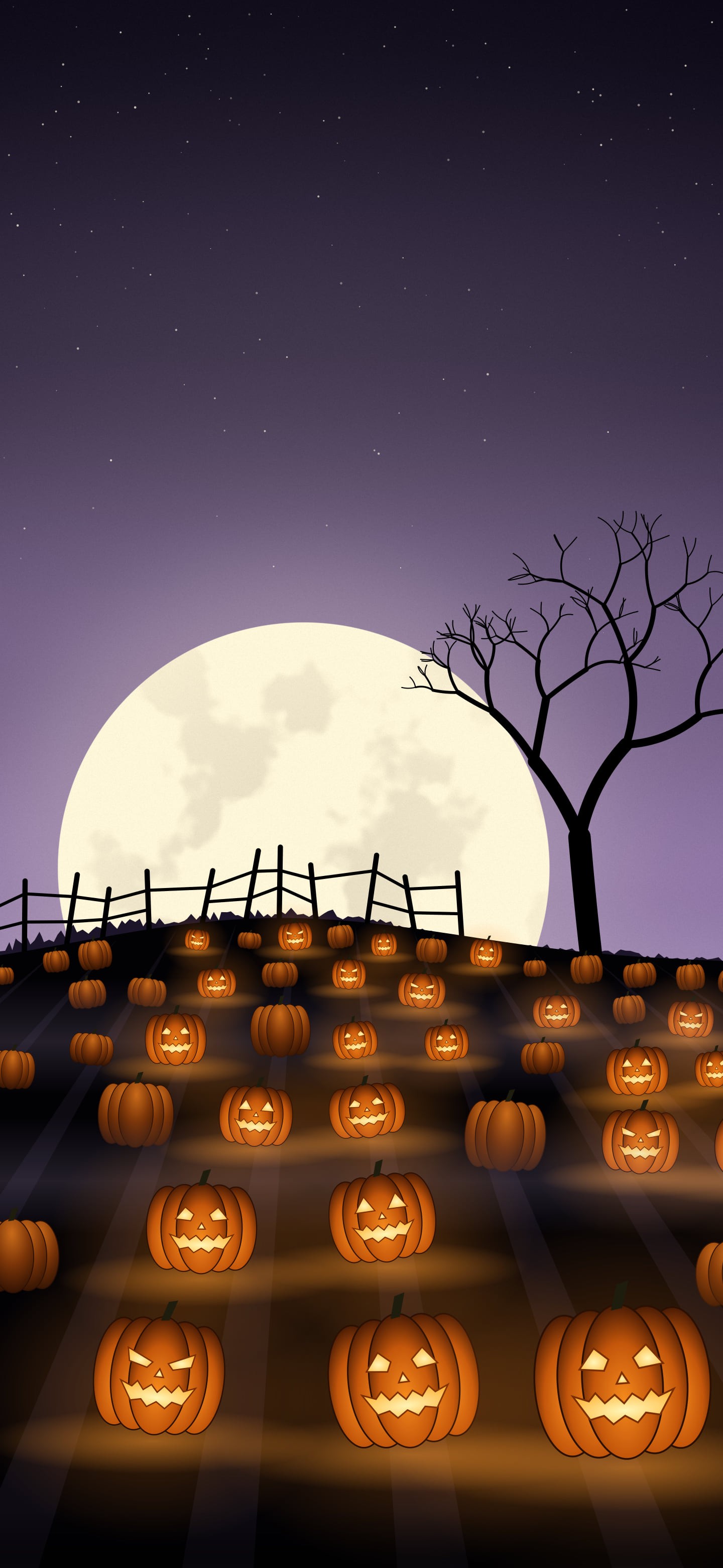 Dark Purple Pumpkin Patch wallpaper for iPhone and Android