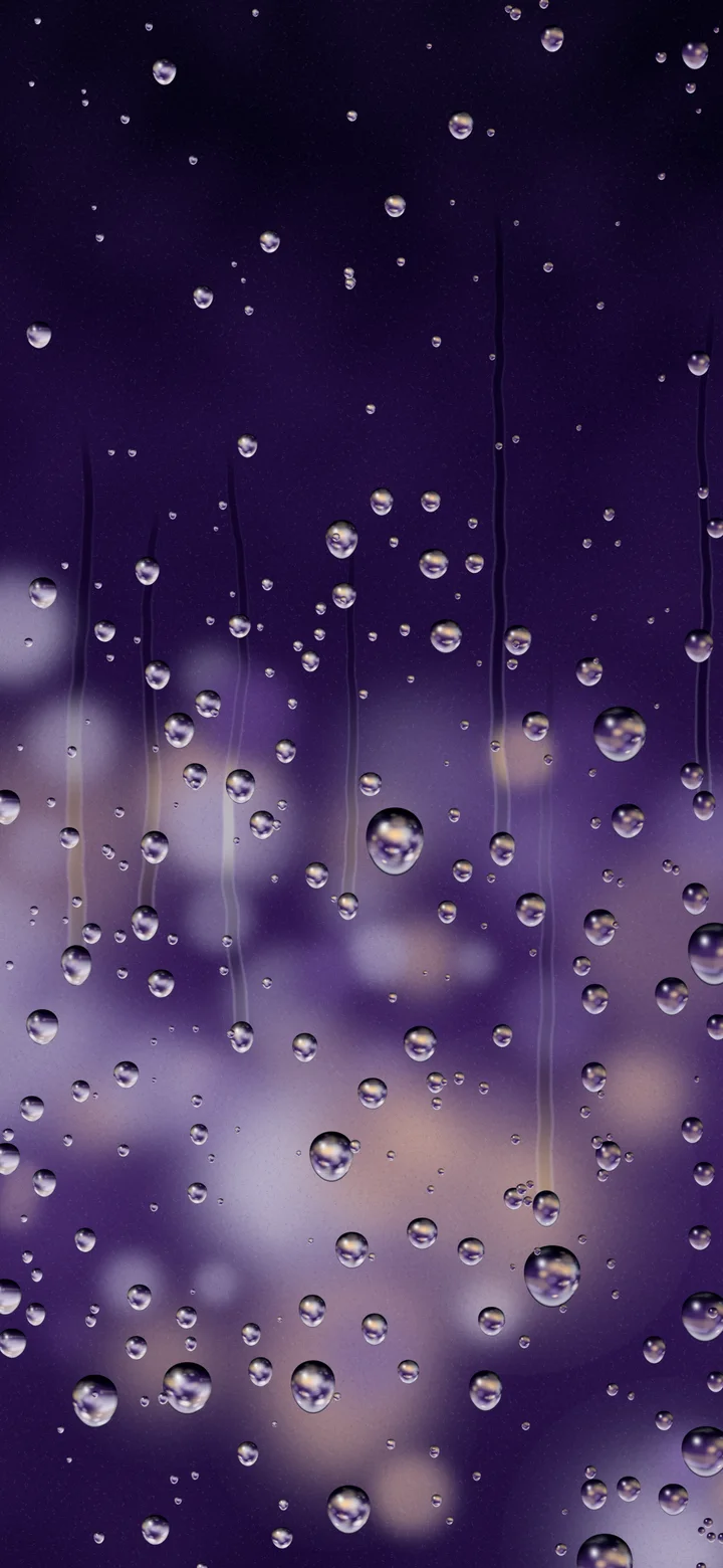 Dark Purple Rain on a Window wallpaper for iPhone and Android
