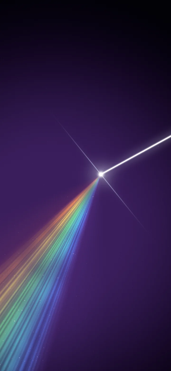 Dark Purple Rainbow Light Beam wallpaper for iPhone and Android