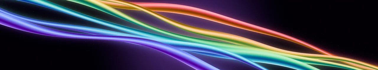 Dark Purple Rainbow Waves triple monitor wallpaper, 7680 × 1440