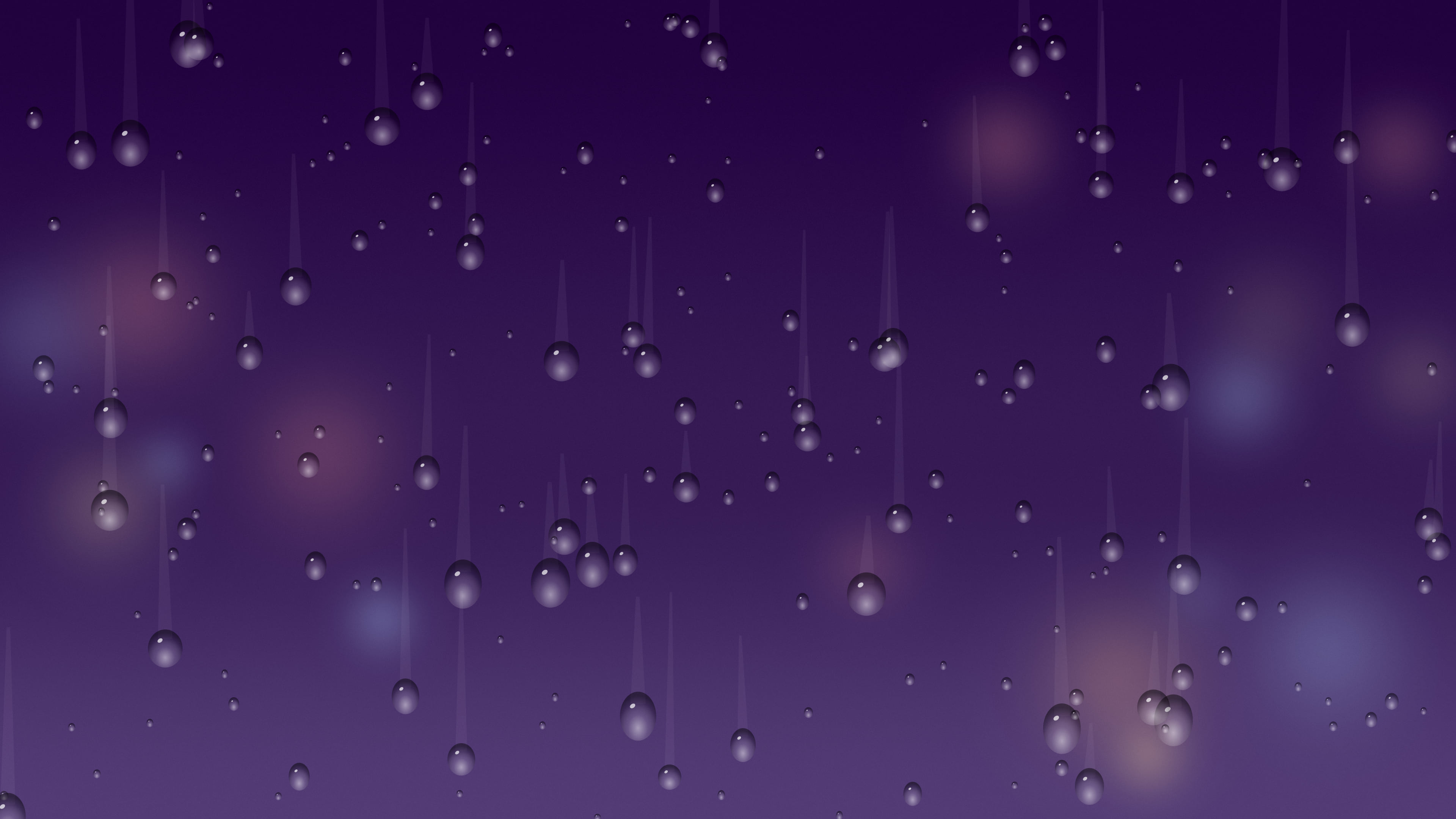 Dark Purple Rainy Window desktop wallpaper in 4K
