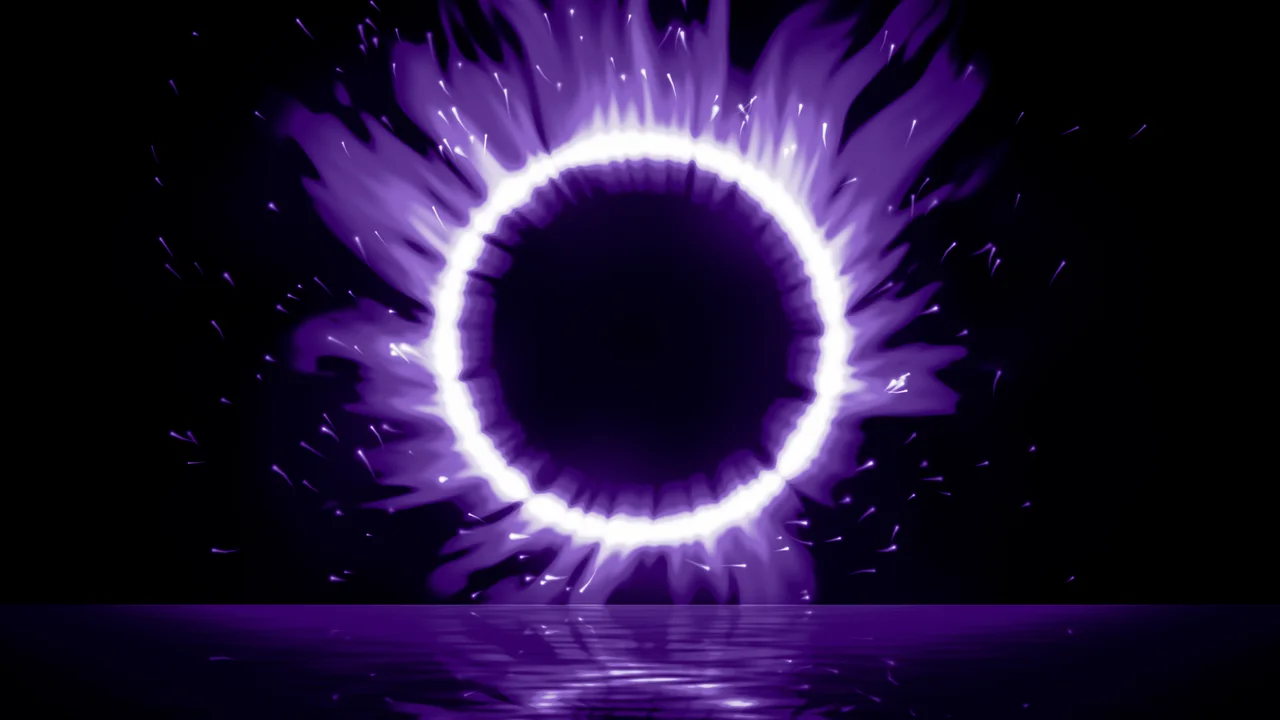 Dark Purple Ring of Fire desktop wallpaper in 4K