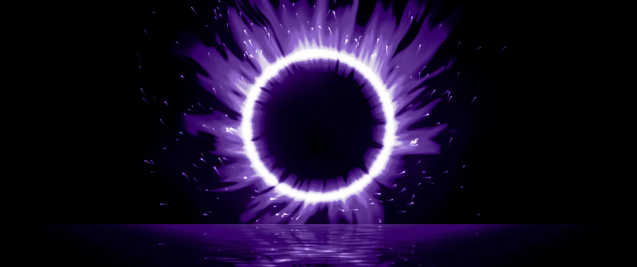 Dark Purple Ring of Fire ultrawide wallpaper, 3440 × 1440