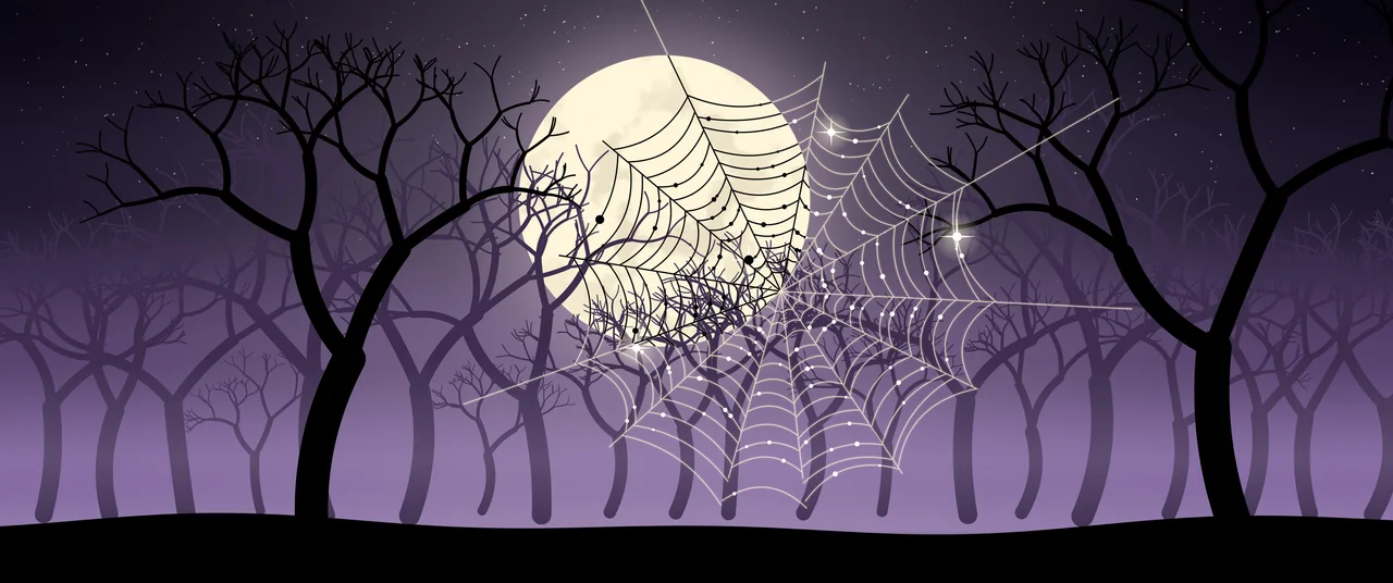 Dark Purple Spider Web ultrawide wallpaper, 3440 × 1440