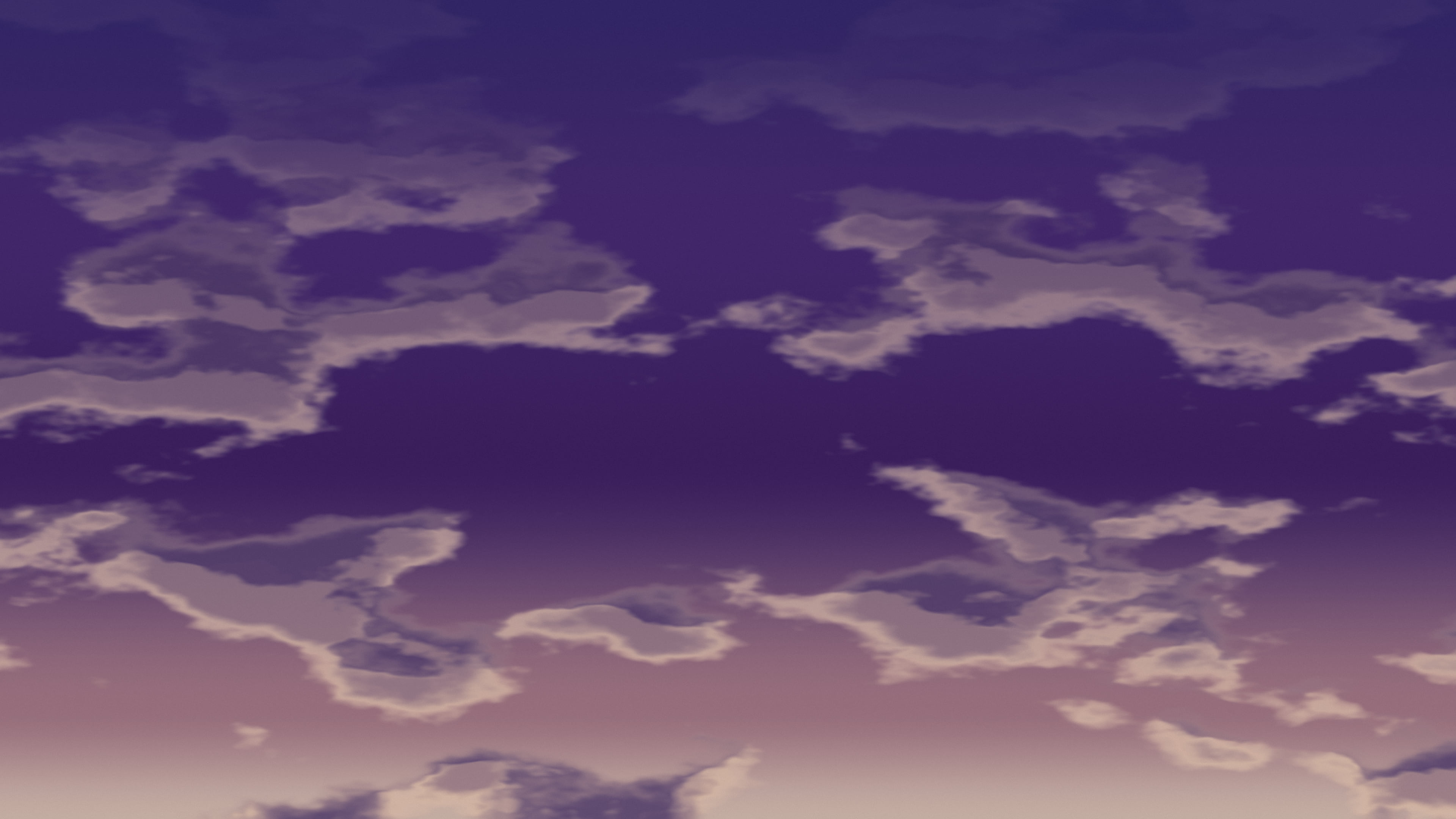 Dark Purple Sunset Clouds desktop wallpaper in 4K