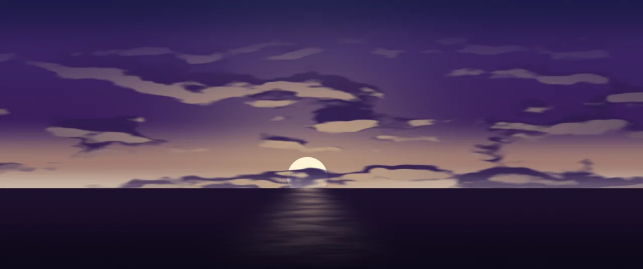 Dark Purple Sunset Sky ultrawide wallpaper, 3440 × 1440