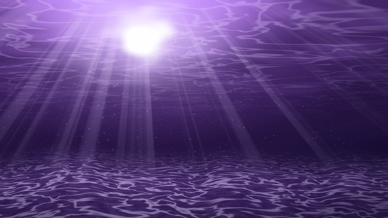 Dark Purple Underwater Sun Rays desktop wallpaper in 4K