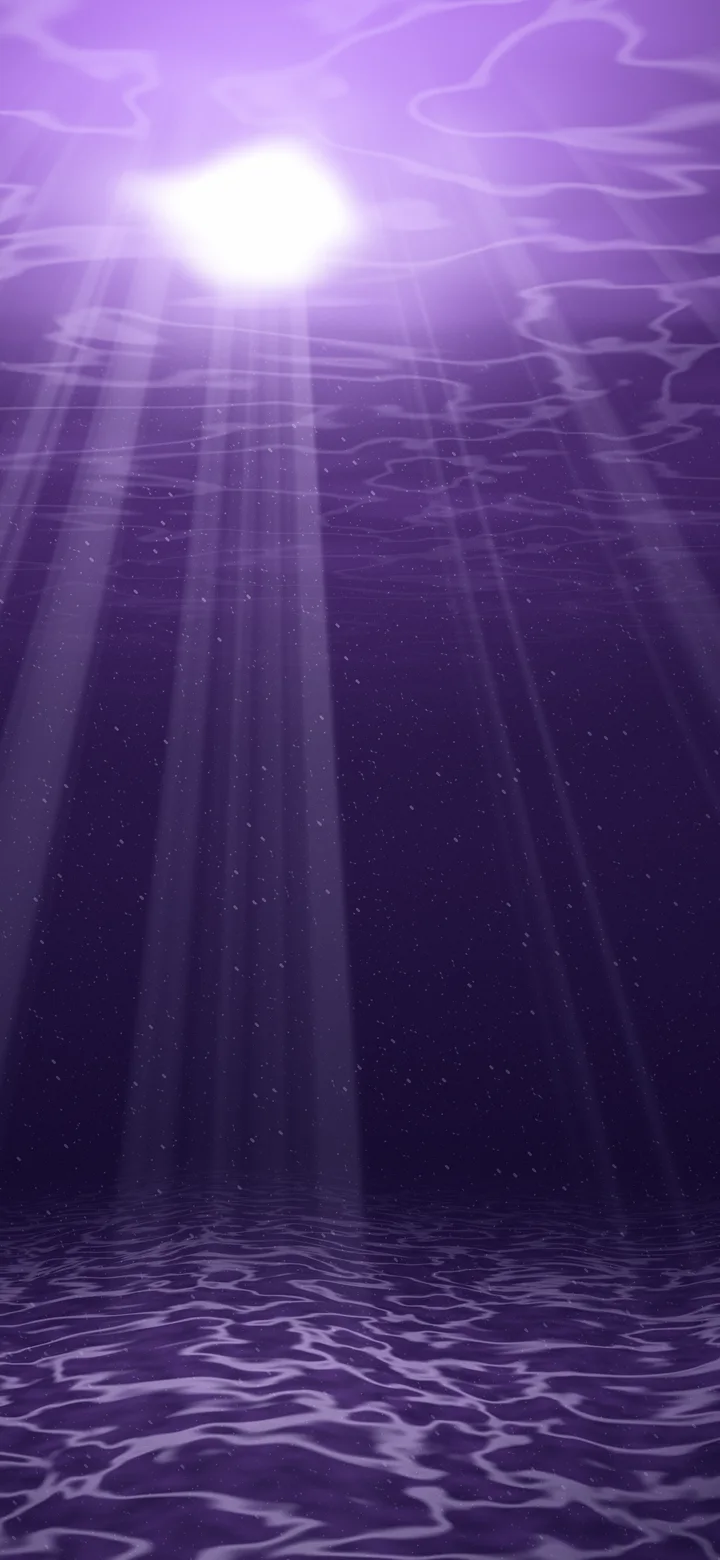 Dark Purple Underwater Sun Rays wallpaper for iPhone and Android