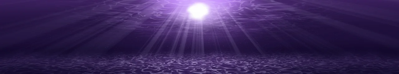 Dark Purple Underwater Sun Rays triple monitor wallpaper, 7680 × 1440