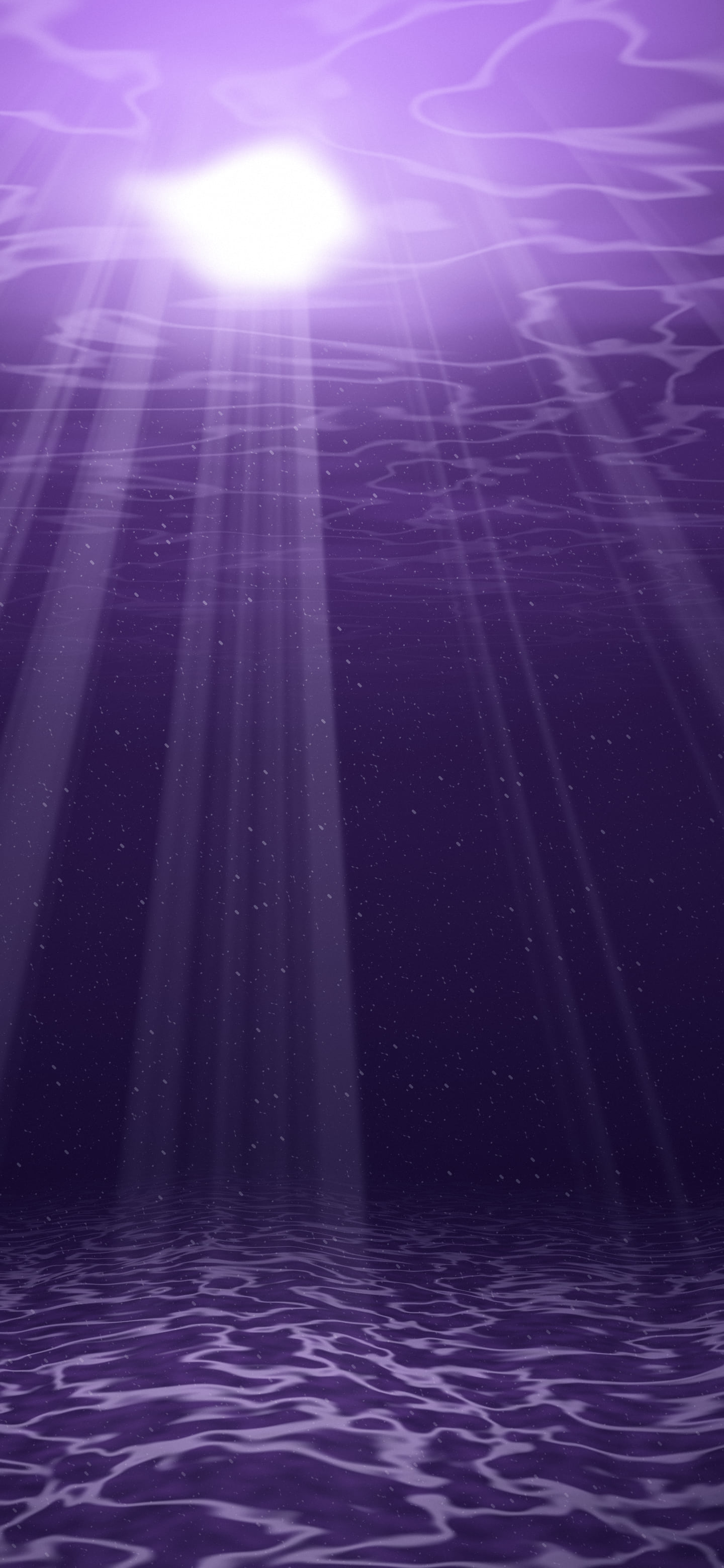 Dark Purple Underwater Sun Rays wallpaper for iPhone and Android