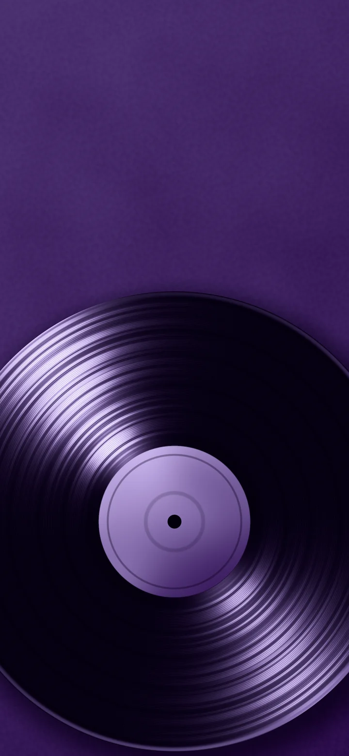 Dark Purple Vinyl Record wallpaper for iPhone and Android