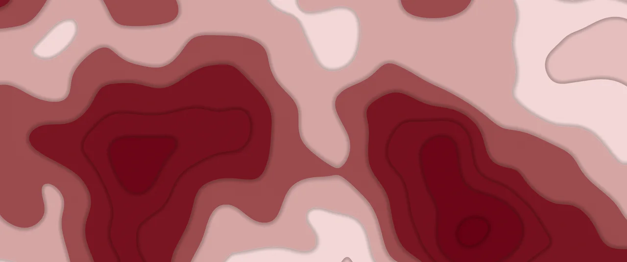 Dark Red and Ivory Layered Topographic ultrawide wallpaper, 3440 × 1440