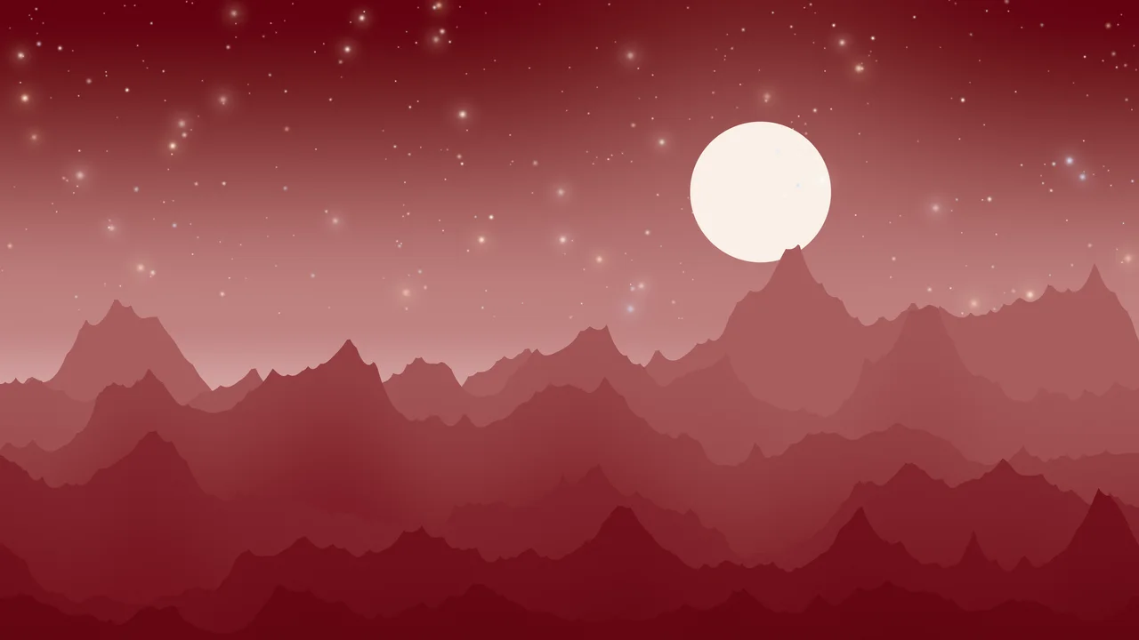 Dark Red and Ivory Minimalist Mountain Landscape desktop wallpaper in 4K