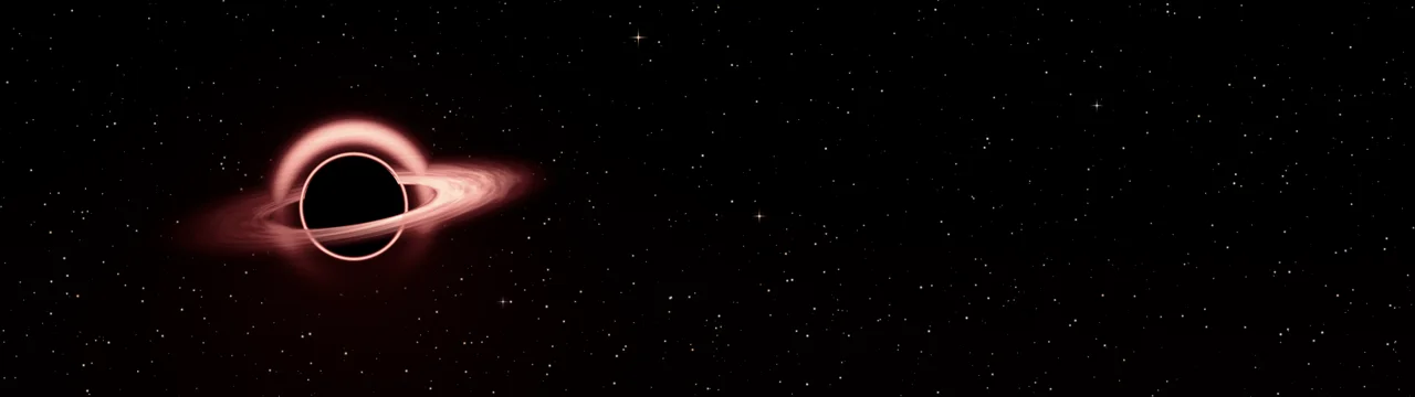 Dark Red Black Hole dual monitor wallpaper, 7680 × 2160