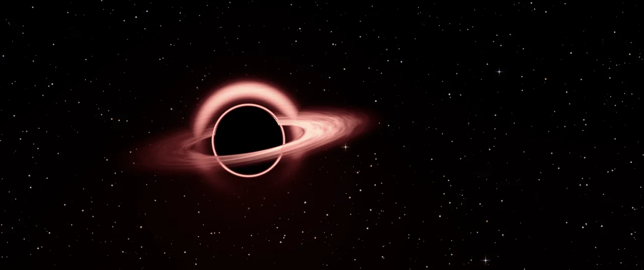 Dark Red Black Hole ultrawide wallpaper, 3440 × 1440