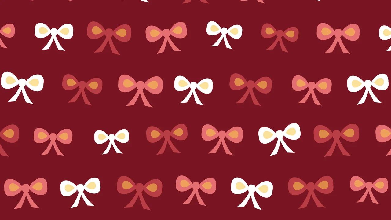 Dark Red Bow Pattern desktop wallpaper in 4K