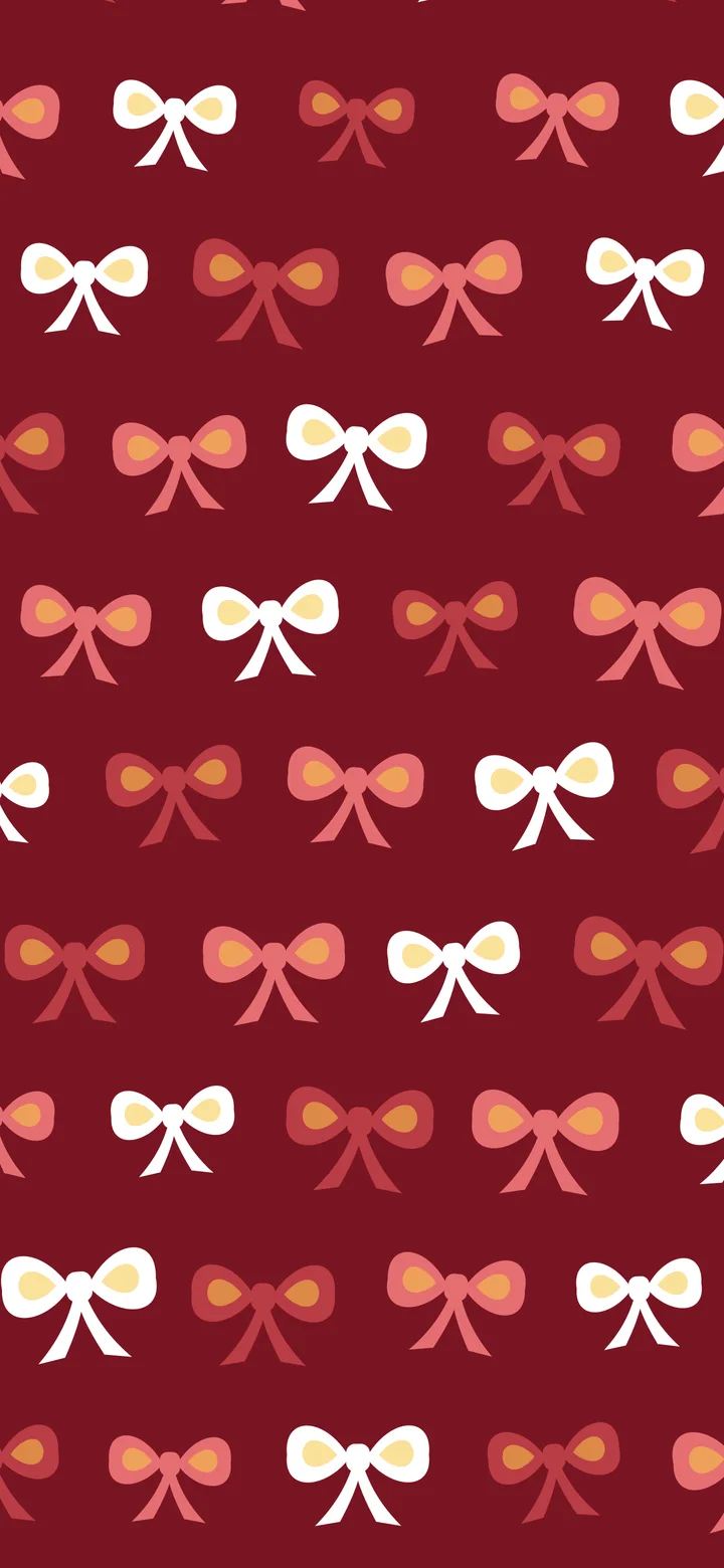 Dark Red Bow Pattern wallpaper for iPhone and Android