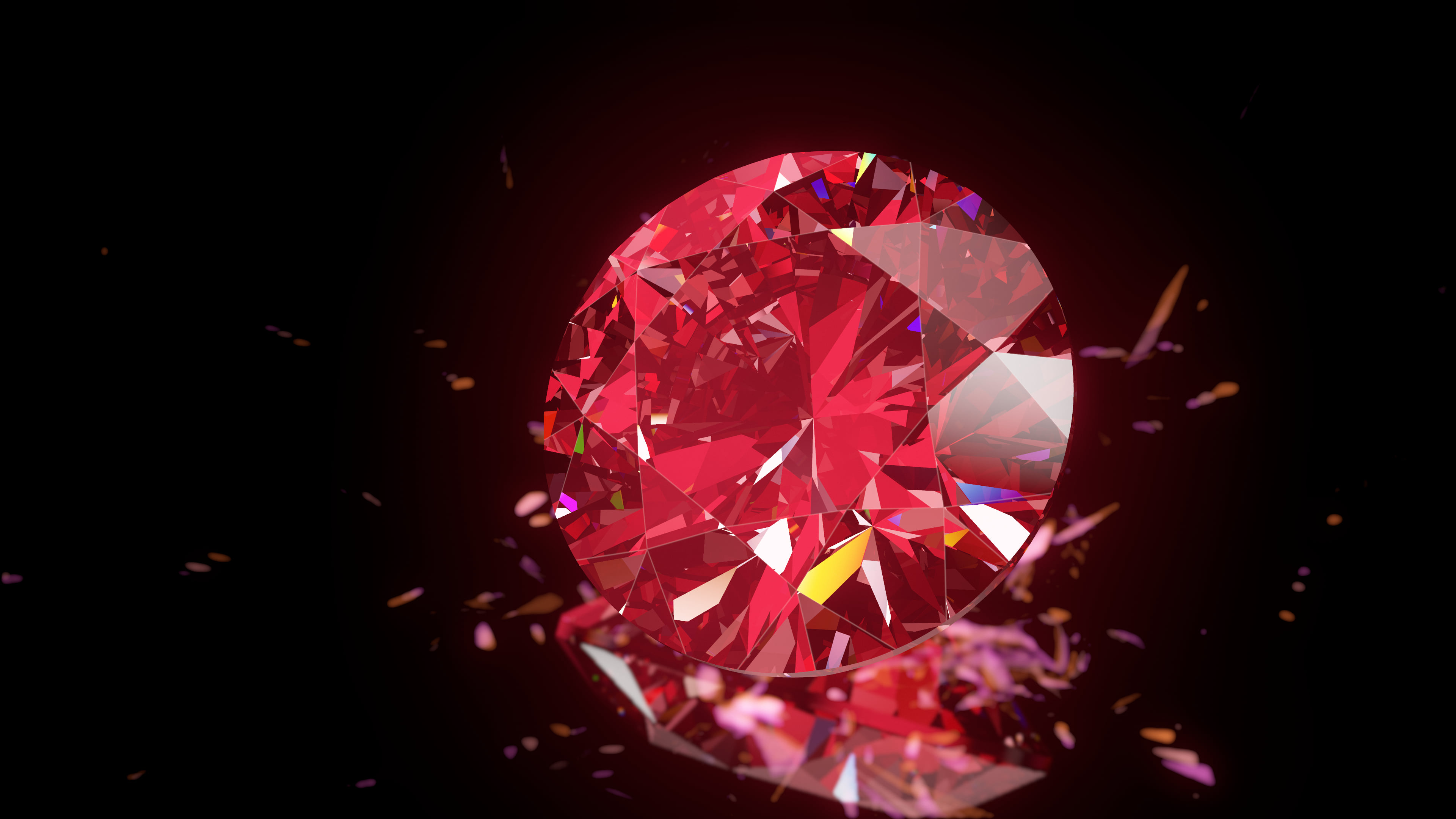 Dark Red Diamond desktop wallpaper in 4K