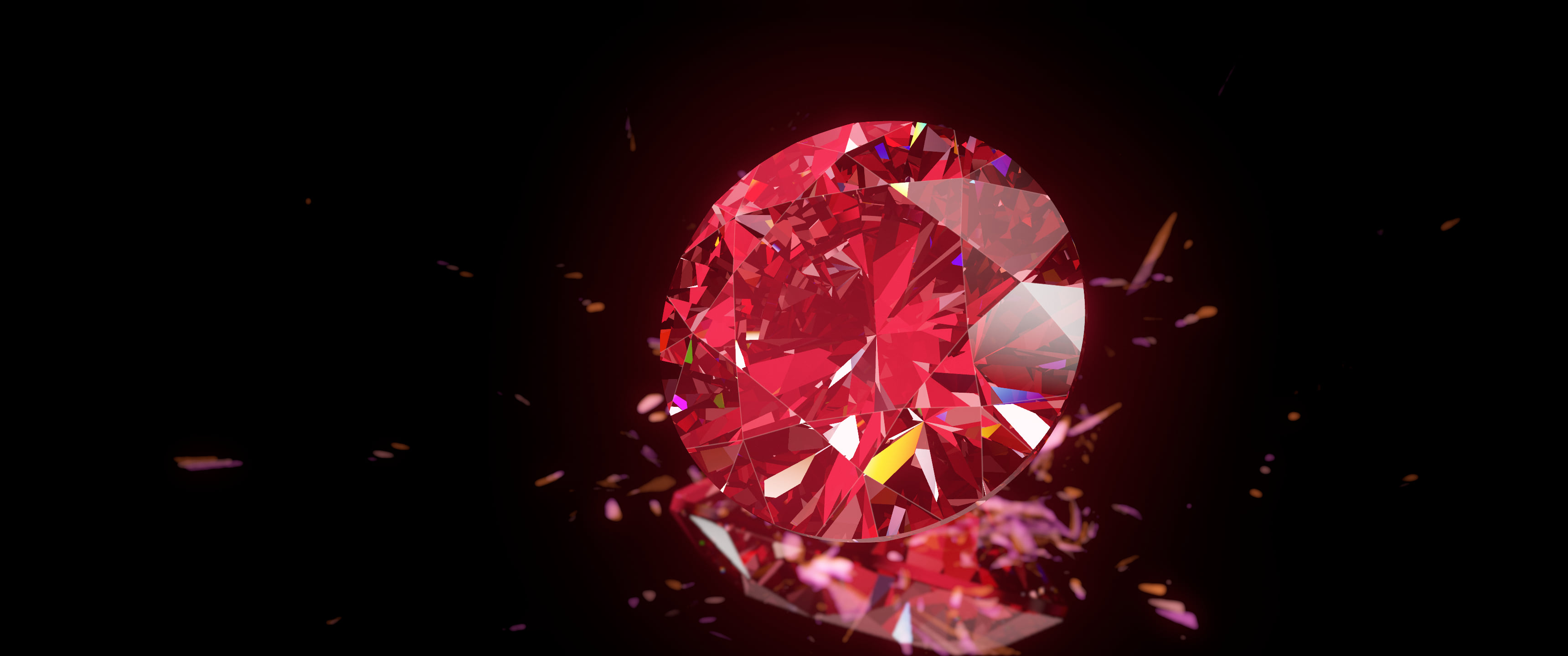 Dark Red Diamond ultrawide wallpaper, 3440 × 1440