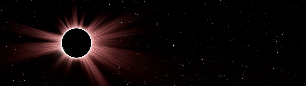 Dark Red Eclipse dual monitor wallpaper, 7680 × 2160