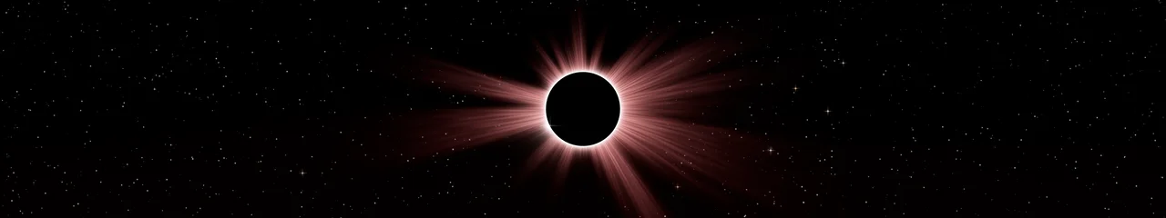 Dark Red Eclipse triple monitor wallpaper, 7680 × 1440