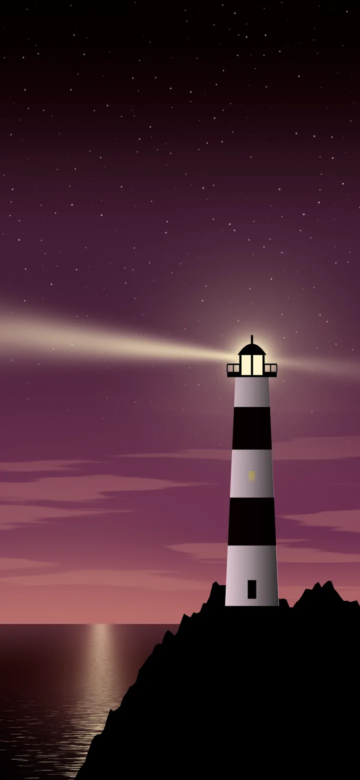 Dark Red Lighthouse wallpaper for iPhone and Android