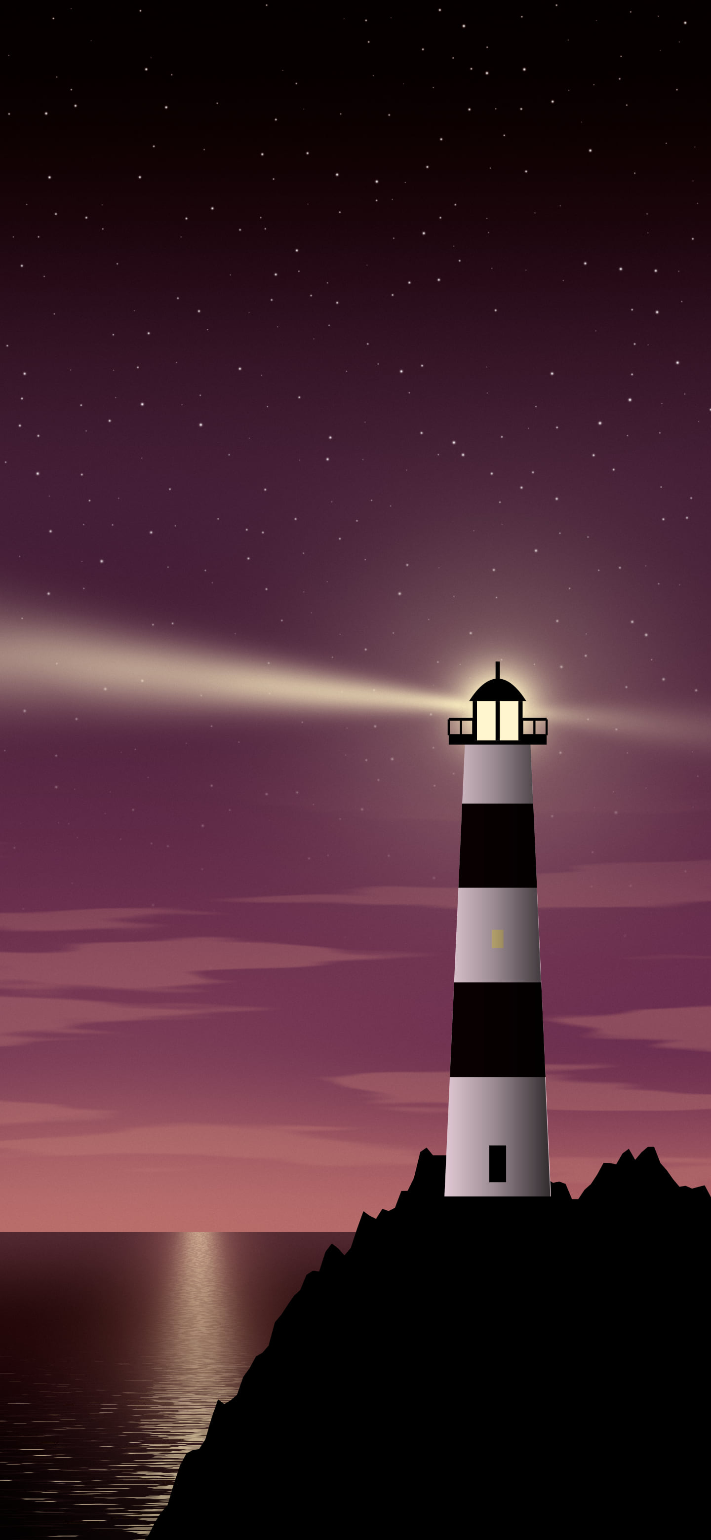 Dark Red Lighthouse wallpaper for iPhone and Android