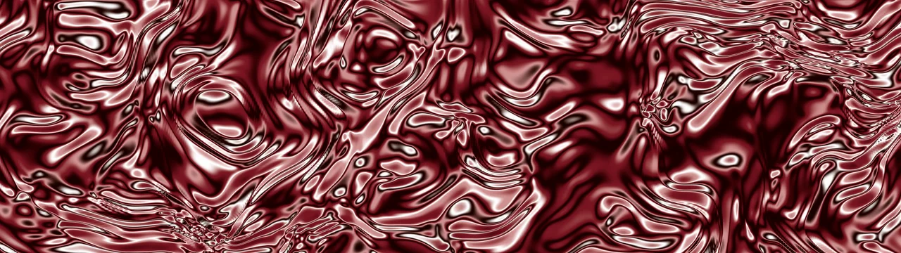 Dark Red Liquid Chrome dual monitor wallpaper, 7680 × 2160
