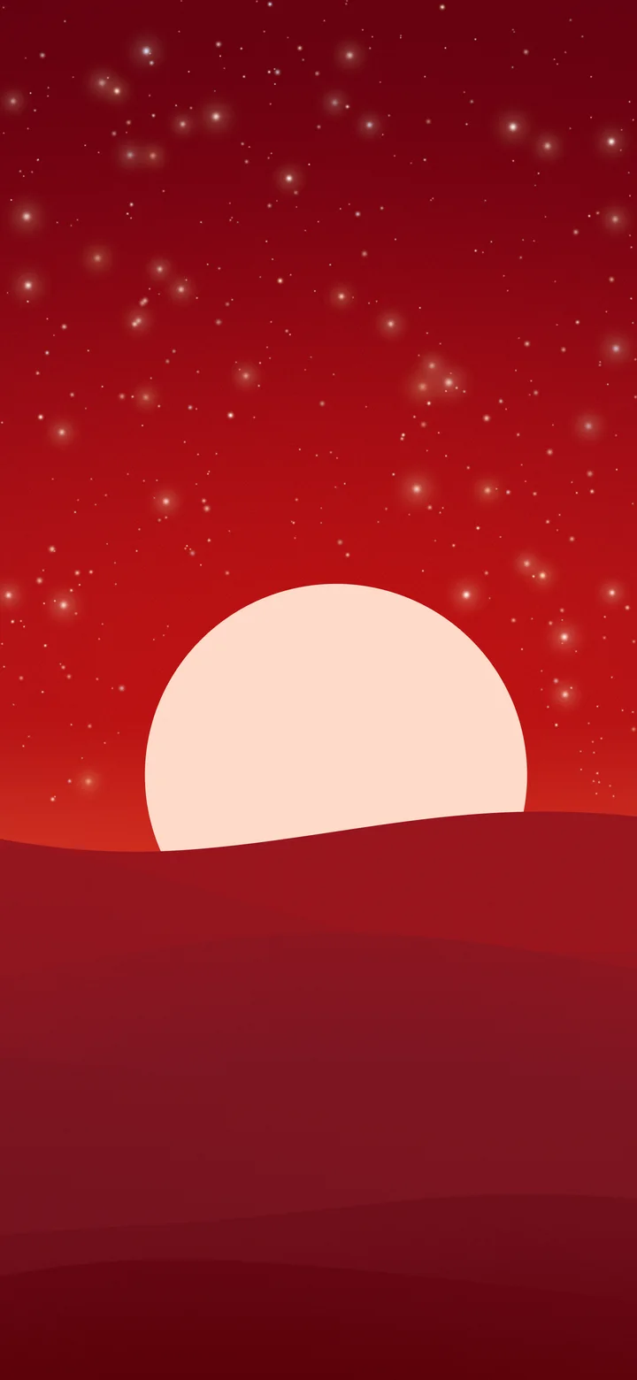 Dark Red Minimalist Sunset Hills wallpaper for iPhone and Android