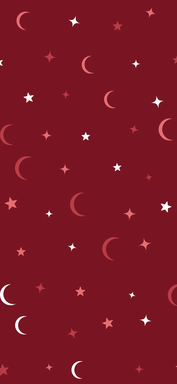 Dark Red Moon and Stars Pattern wallpaper for iPhone and Android