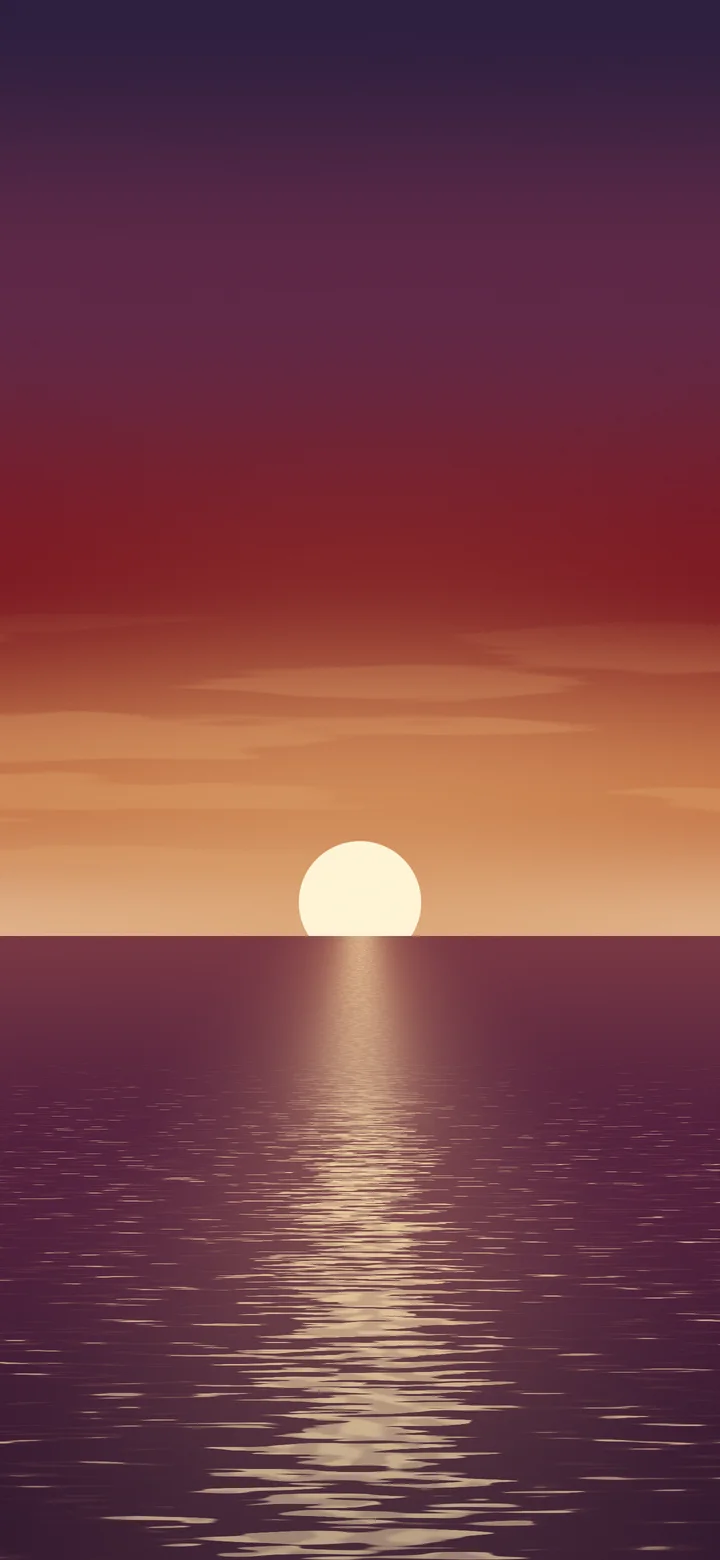 Dark Red Ocean Sunset wallpaper for iPhone and Android