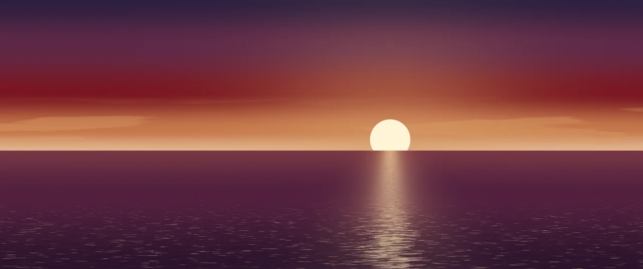 Dark Red Ocean Sunset ultrawide wallpaper, 3440 × 1440