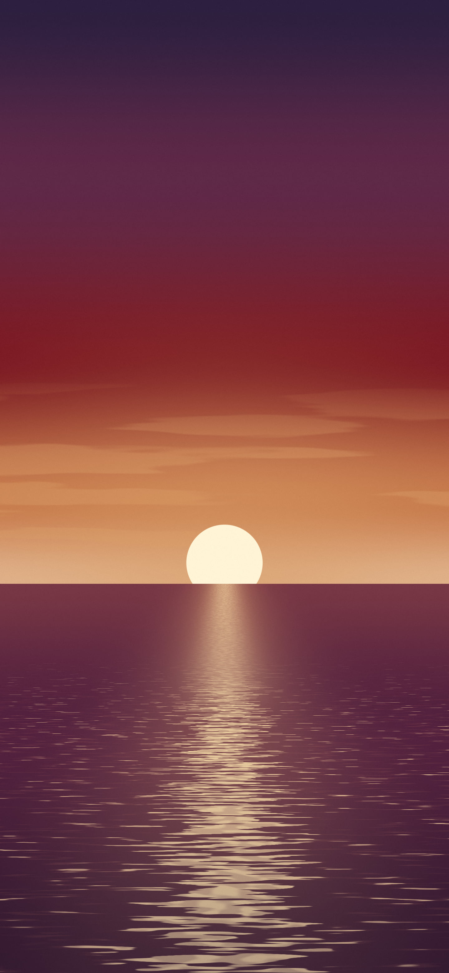 Dark Red Ocean Sunset wallpaper for iPhone and Android
