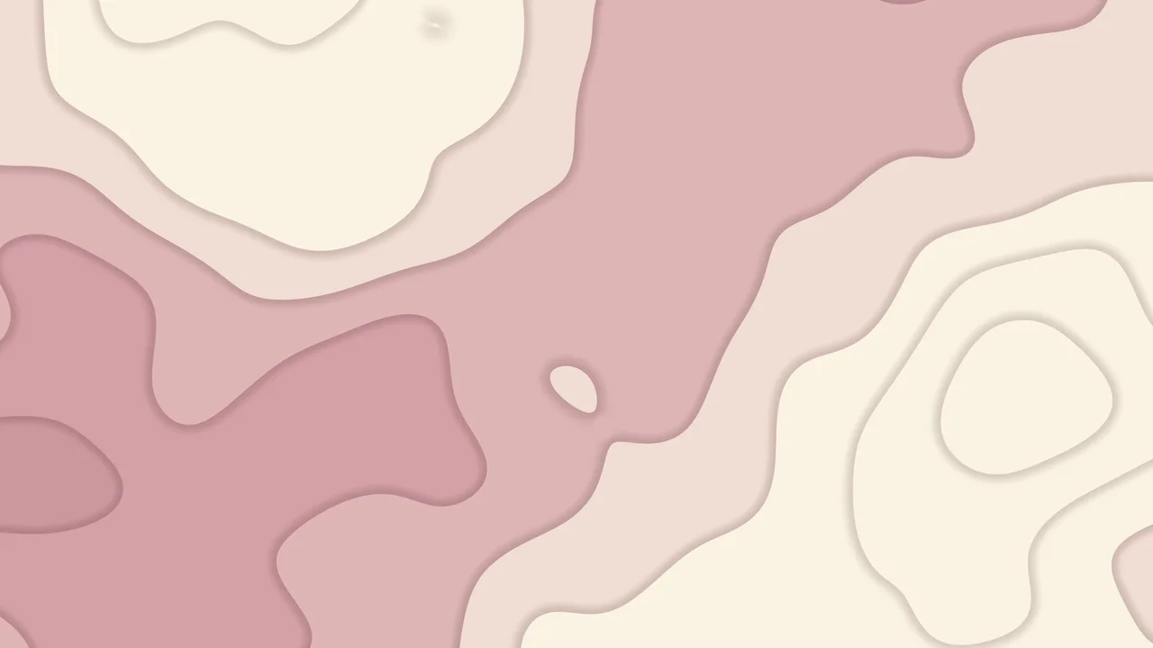 Dusty Rose and Cream Layered Topographic desktop wallpaper in 4K