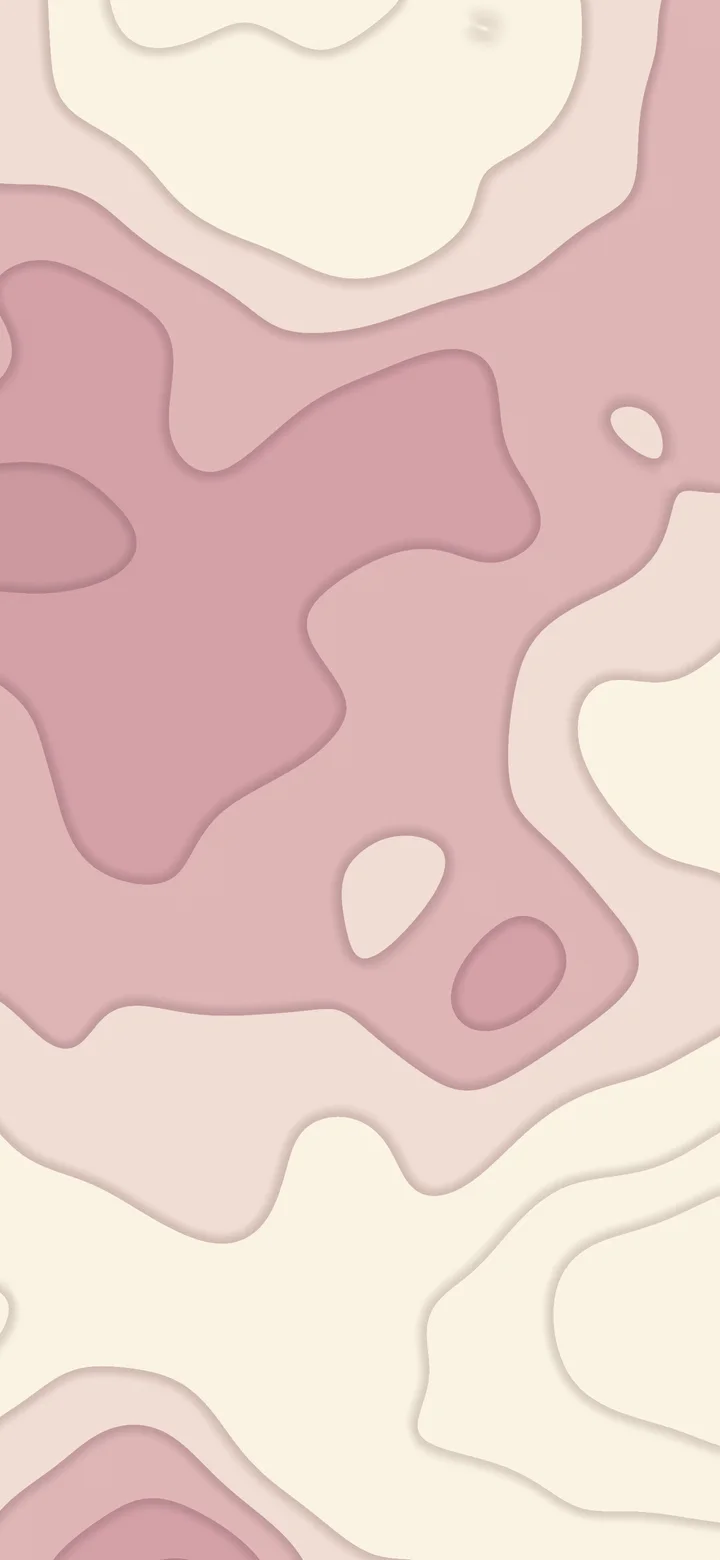 Dusty Rose and Cream Layered Topographic wallpaper for iPhone and Android
