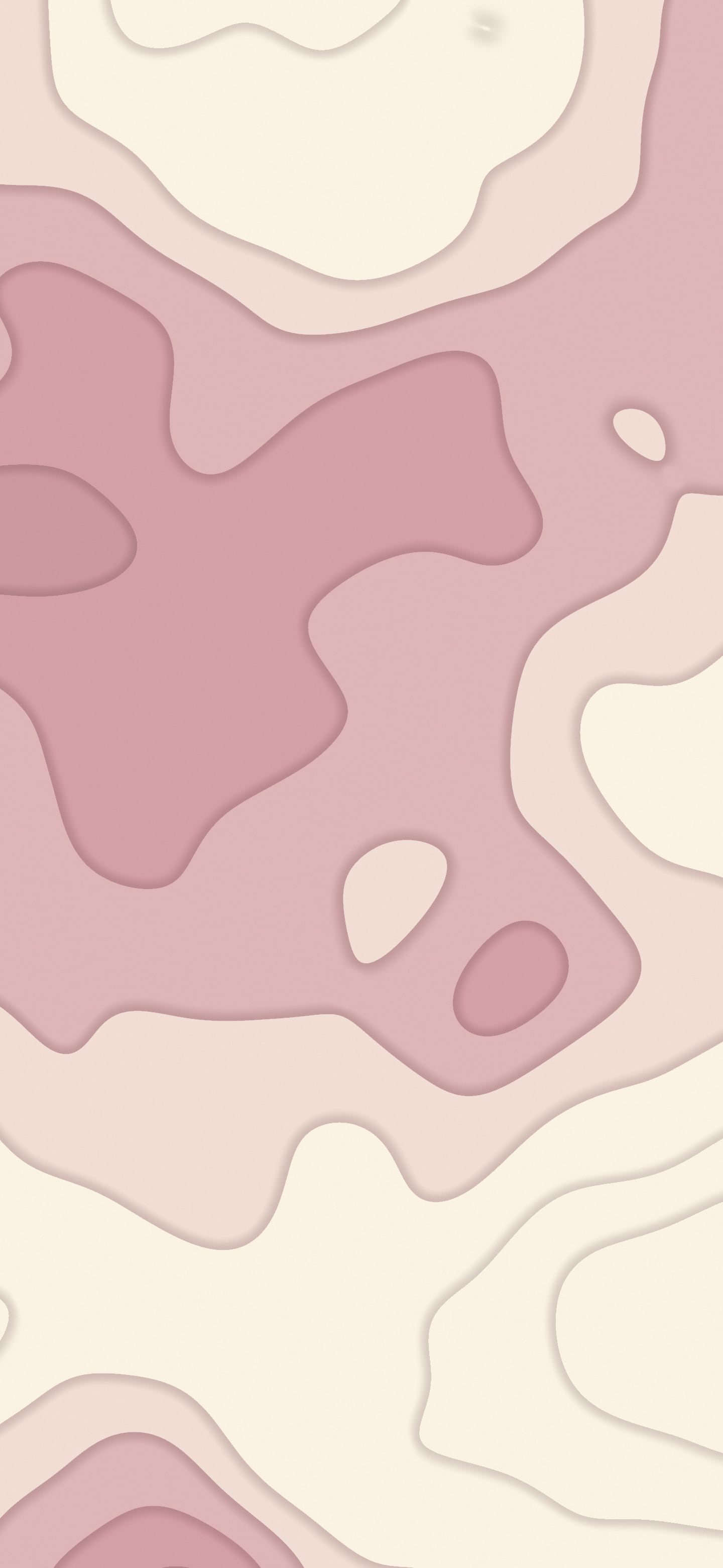 Dusty Rose and Cream Layered Topographic wallpaper for iPhone and Android