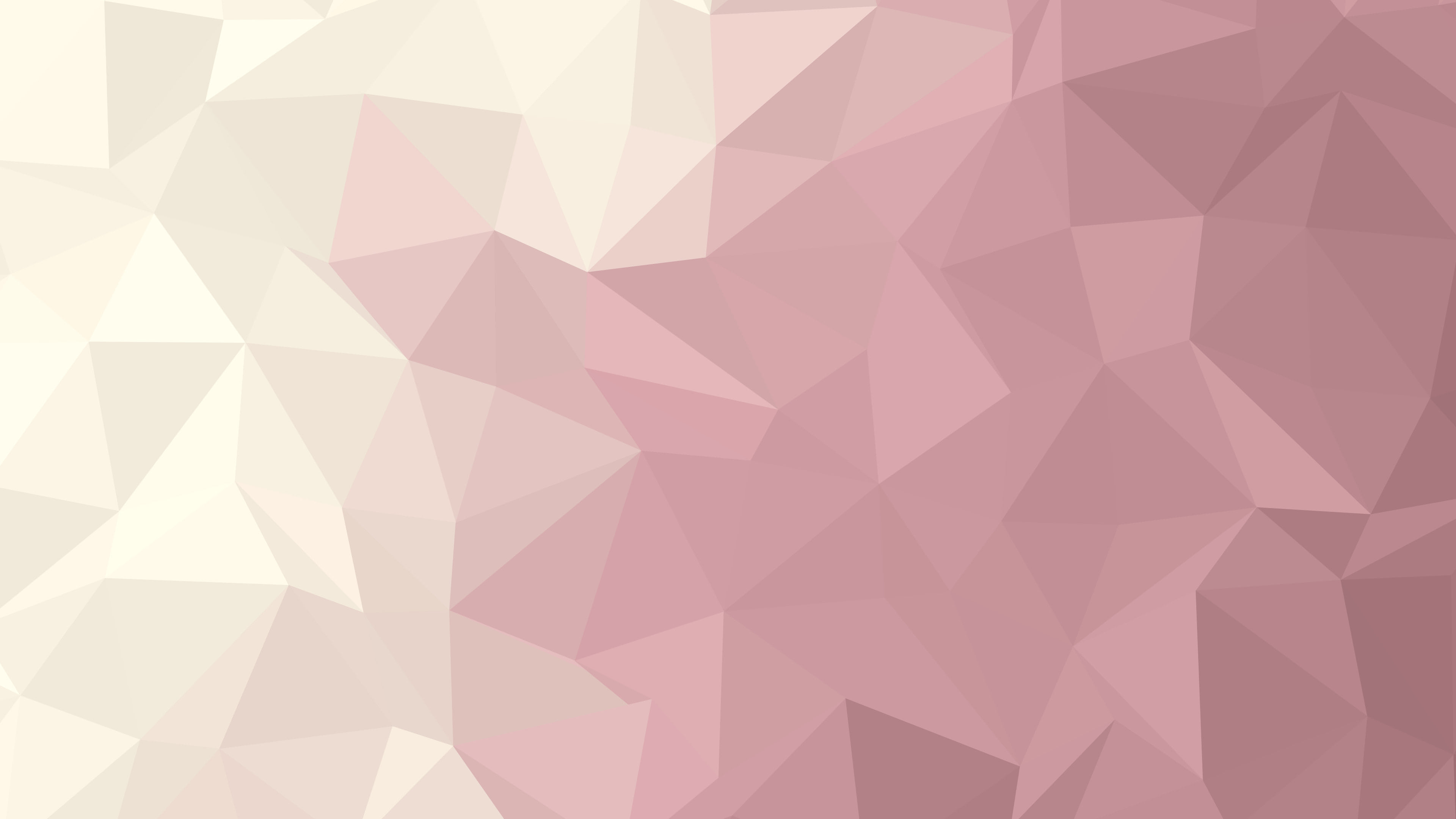Dusty Rose and Cream Low Poly desktop wallpaper in 4K